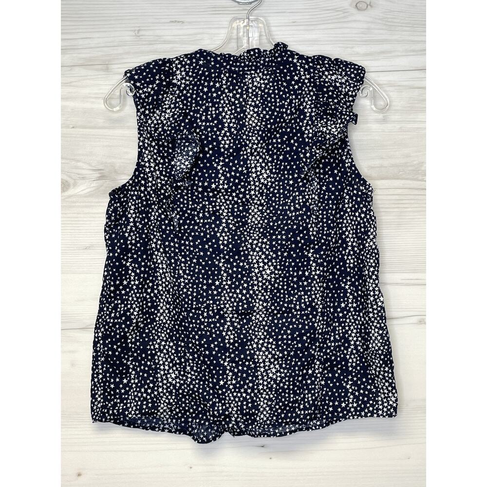 LOFT Shirt‎ Womens XS Star Print Button Front Sleeveless Top - Picture 8 of 8